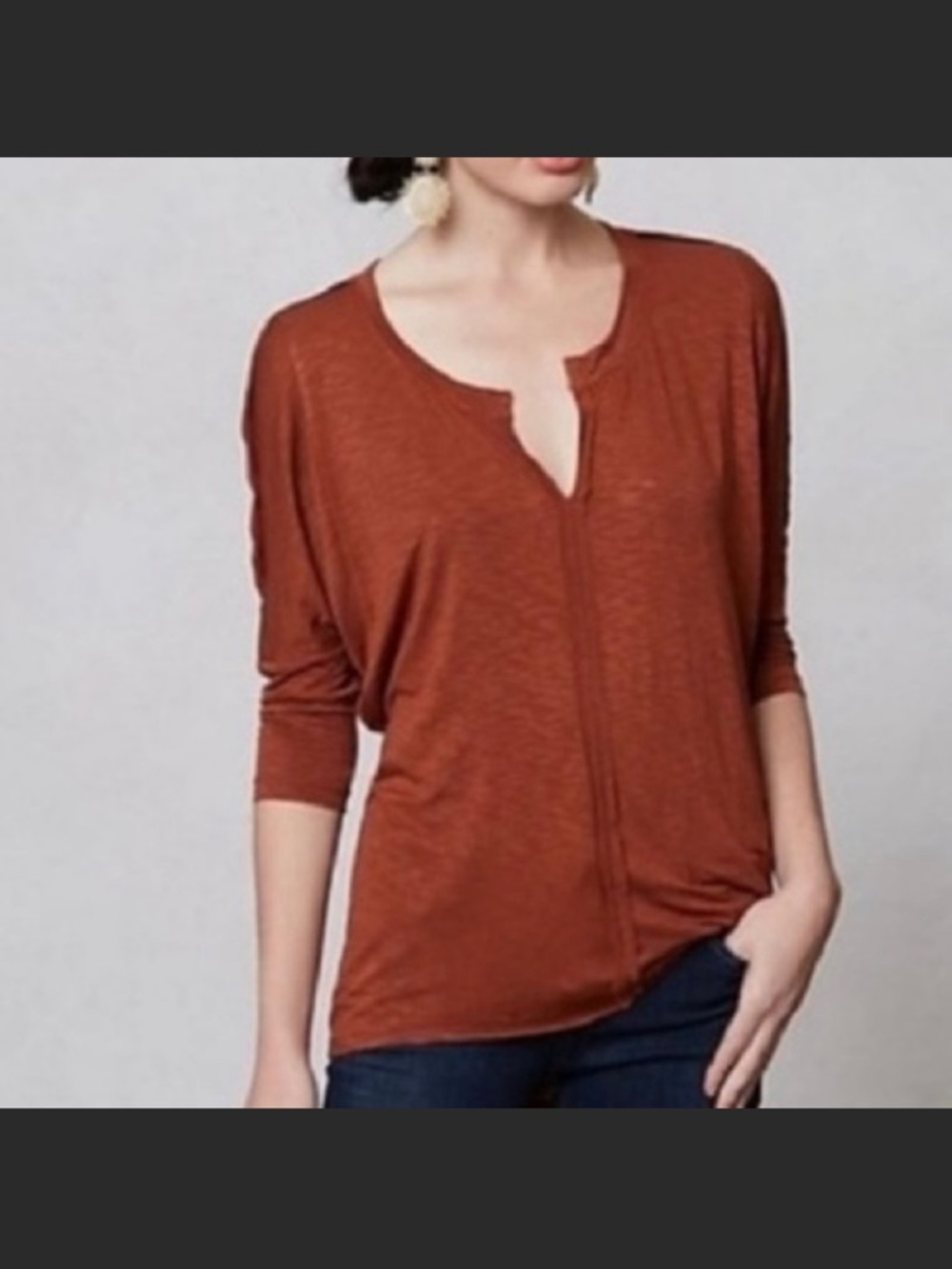 Dolan Burnt Orange Tunic Top